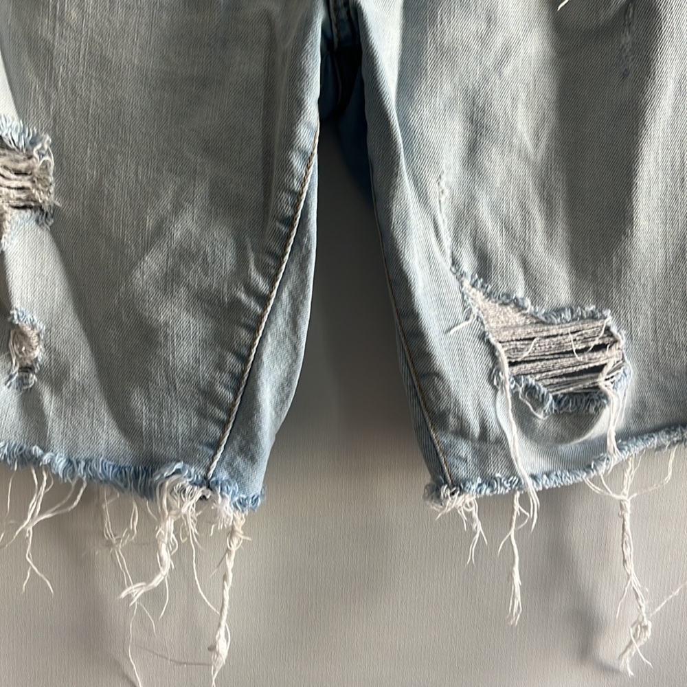 Aero slim cut-off denim blue shorts - Picture 3 of 7